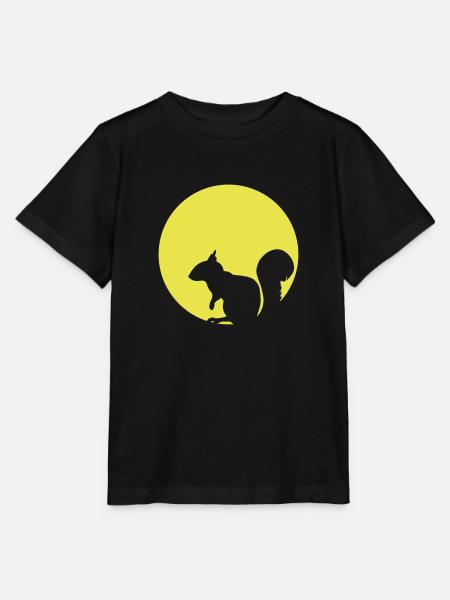 Squirrel In The Moonlight - Stanley/Stella Kinder T-Shirt MINI CREATOR - Schwarz
