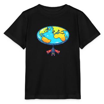 Flat Earth Bat Hide and Seek - Stanley/Stella MINI CREATOR Kids’ T-Shirt - black - Front - Mikhail (115cm)