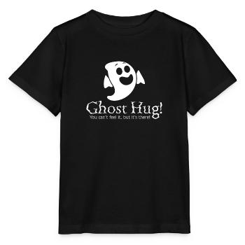 Ghost Hug / hug / Halloween / Ghost / Horreur - T-shirt bio MINI CREATOR Stanley/Stella Enfant - noir - Devant - Mikhail (115cm)