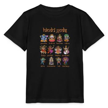 Hindu Gods and Goddesses - Stanley/Stella MINI CREATOR Kids’ T-Shirt - black - Front - Mikhail (115cm)