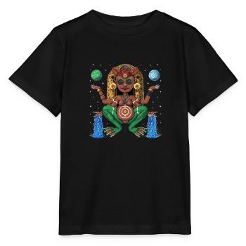 Déesse Atabey Taino - T-shirt bio MINI CREATOR Stanley/Stella Enfant - noir - Devant - Mikhail (115cm)