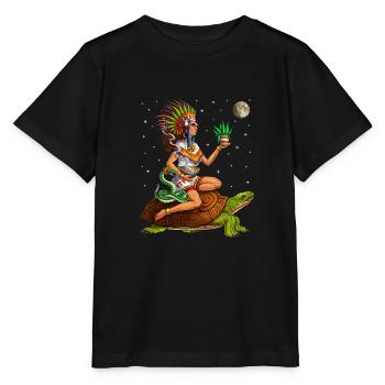 Déesse aztèque Mayahuel - T-shirt bio MINI CREATOR Stanley/Stella Enfant - noir - Devant - Mikhail (115cm)
