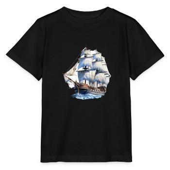 Segeln Segelschiff Segelboot für einen Segler, - Stanley/Stella Kinder T-Shirt MINI CREATOR  - Schwarz - Vorne - Mikhail (115cm)