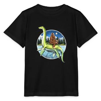 Bigfoot Loch Ness Monster Fishing - T-shirt bio MINI CREATOR Stanley/Stella Enfant - noir - Devant - Mikhail (115cm)