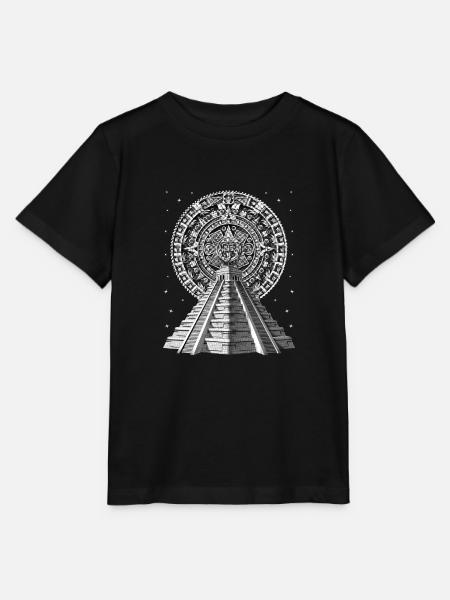 Aztekischer Pyramidenkalender - Stanley/Stella Kinder T-Shirt MINI CREATOR - Schwarz