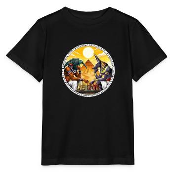 Dieux de la mythologie égyptienne Anubis - T-shirt bio MINI CREATOR Stanley/Stella Enfant - noir - Devant - Mikhail (115cm)