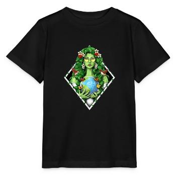 Gaia Mutter Erde Göttin - Stanley/Stella Kinder T-Shirt MINI CREATOR  - Schwarz - Vorne - Mikhail (115cm)