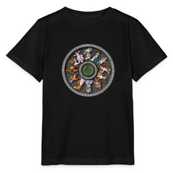 Dieux de la mythologie grecque antique - T-shirt bio MINI CREATOR Stanley/Stella Enfant - noir - Devant - Mikhail (115cm)