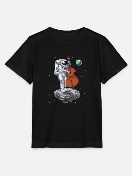 Astronaut Kontrabassist - Stanley/Stella Kinder T-Shirt MINI CREATOR  - Schwarz