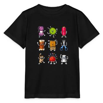 Häkel-Set - Stanley/Stella Kinder T-Shirt MINI CREATOR  - Schwarz - Vorne - Mikhail (115cm)
