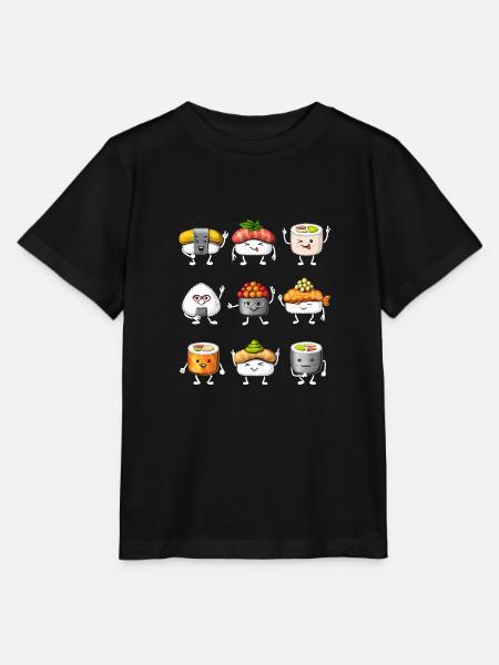 Lustiges Sushi - Stanley/Stella Kinder T-Shirt MINI CREATOR  - Schwarz