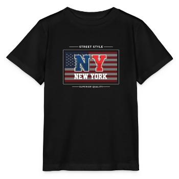 New York - T-shirt bio MINI CREATOR Stanley/Stella Enfant - noir - Devant - Mikhail (115cm)