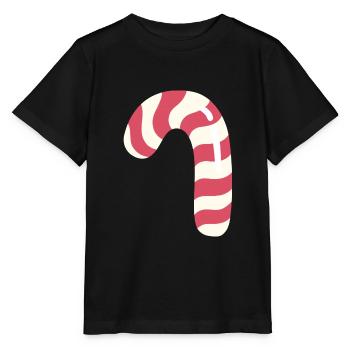 Candy cane - Stanley/Stella MINI CREATOR Kids’ T-Shirt - black - Front - Mikhail (115cm)