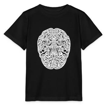 Cerveau - Vector anatomique - T-shirt bio MINI CREATOR Stanley/Stella Enfant - noir - Devant - Mikhail (115cm)