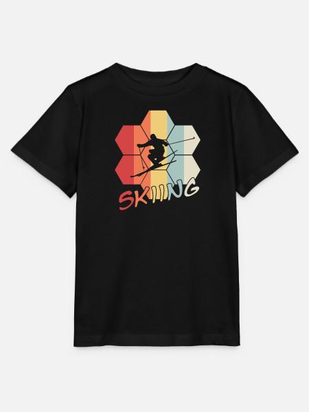 Skiing - Stanley/Stella Kinder T-Shirt MINI CREATOR  - Schwarz