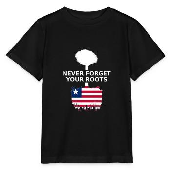 Liberia Never Forget Your Roots - Stanley/Stella Kinder T-Shirt MINI CREATOR  - Schwarz - Vorne - Mikhail (115cm)