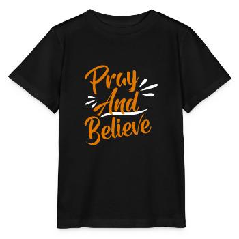 Bete und glaube - Stanley/Stella Kinder T-Shirt MINI CREATOR  - Schwarz - Vorne - Mikhail (115cm)