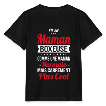 J'ai une maman boxeuse plus cool - T-shirt bio MINI CREATOR Stanley/Stella Enfant - noir - Devant - Mikhail (115cm)