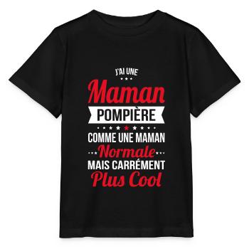 J'ai une maman pompière plus cool - T-shirt bio MINI CREATOR Stanley/Stella Enfant - noir - Devant - Mikhail (115cm)