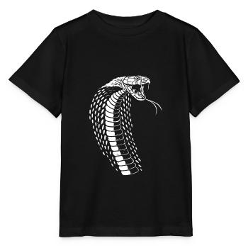 Cobra - Schlange - Stanley/Stella Kinder T-Shirt MINI CREATOR  - Schwarz - Vorne - Mikhail (115cm)