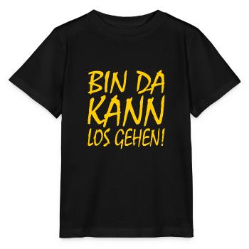 Bin da kann losgehen - Stanley/Stella Kinder T-Shirt MINI CREATOR  - Schwarz - Vorne - Mikhail (115cm)