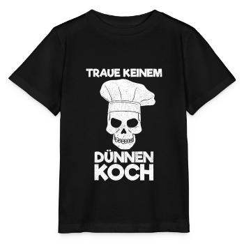 Traue Keinem Dünnen Koch - Stanley/Stella Kinder T-Shirt MINI CREATOR  - Schwarz - Vorne - Mikhail (115cm)