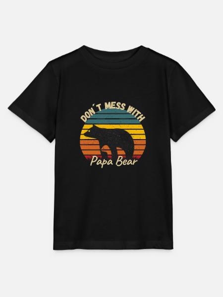 Papabär - Stanley/Stella T-shirt MINI CREATOR til børn - sort