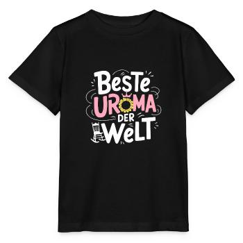 Beste Uroma Welt Uroma Geburtstag Muttertag Ideen - Stanley/Stella Kinder T-Shirt MINI CREATOR  - Schwarz - Vorne - Mikhail (115cm)