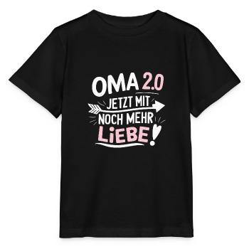 Wieder Oma 2. Enkel Liebe Großmutter Freude - Stanley/Stella Kinder T-Shirt MINI CREATOR  - Schwarz - Vorne - Mikhail (115cm)