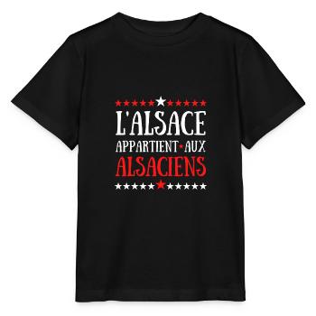 l'alsace appartient aux alsaciens - T-shirt bio MINI CREATOR Stanley/Stella Enfant - noir - Devant - Mikhail (115cm)