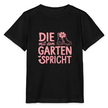 Die Gartenflüsterin – Gärtnerin Dekor - Stanley/Stella Kinder T-Shirt MINI CREATOR  - Schwarz - Vorne - Mikhail (115cm)