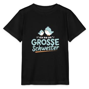 Große Schwester Vogel-Geschenk - Stanley/Stella Kinder T-Shirt MINI CREATOR  - Schwarz - Vorne - Mikhail (115cm)
