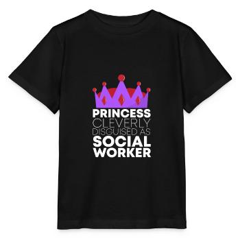 Travailleurs sociaux Travail social Travail social - T-shirt bio MINI CREATOR Stanley/Stella Enfant - noir - Devant - Mikhail (115cm)