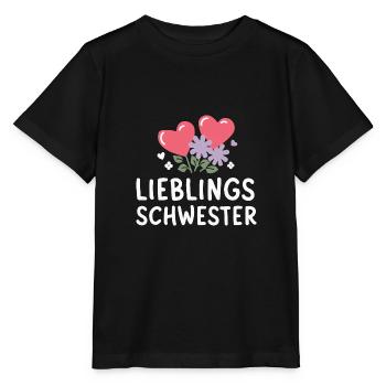 Lieblingsschwester: Beste Schwester Geburtstag - Stanley/Stella Kinder T-Shirt MINI CREATOR  - Schwarz - Vorne - Mikhail (115cm)