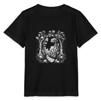 Ancien chemin - T-shirt bio MINI CREATOR Stanley/Stella Enfant - noir - Devant - Mikhail (115cm)