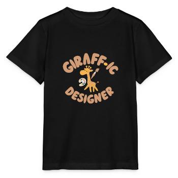 Giraffic Designer Lustig Mediengestalter Fun - Stanley/Stella Kinder T-Shirt MINI CREATOR  - Schwarz - Vorne - Mikhail (115cm)