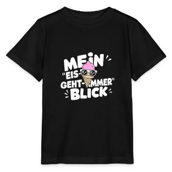 Mein Eis-Blick Eismacher Freude Sommer Hitze - Stanley/Stella Kinder T-Shirt MINI CREATOR  - Schwarz - Vorne - Mikhail (115cm)