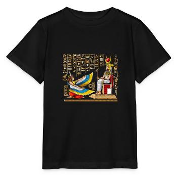 Déesse égyptienne Maat Isis - T-shirt bio MINI CREATOR Stanley/Stella Enfant - noir - Devant - Mikhail (115cm)