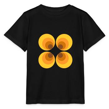 70er Jahre Blume Muster - Stanley/Stella Kinder T-Shirt MINI CREATOR  - Schwarz - Vorne - Mikhail (115cm)