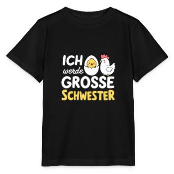 Große Schwester Geschenkidee Schwangerschaft - Stanley/Stella Kinder T-Shirt MINI CREATOR  - Schwarz - Vorne - Mikhail (115cm)
