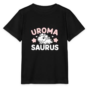 Uroma-Saurus Baby Pink Beste Uroma Geburtstag - Stanley/Stella Kinder T-Shirt MINI CREATOR  - Schwarz - Vorne - Mikhail (115cm)