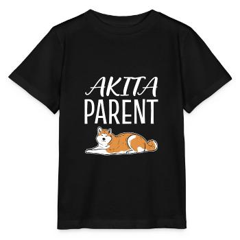Akita Parent Dog Parents Gift - Stanley/Stella MINI CREATOR Kids’ T-Shirt - black - Front - Mikhail (115cm)