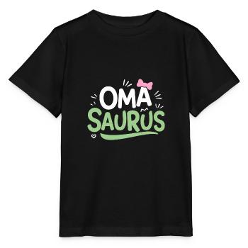 OmaSaurus T-Shirt Lustig Großmutter Geburtstag - Stanley/Stella Kinder T-Shirt MINI CREATOR  - Schwarz - Vorne - Mikhail (115cm)