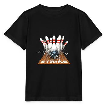 Strike Bowling - Stanley/Stella Kinder T-Shirt MINI CREATOR  - Schwarz - Vorne - Mikhail (115cm)