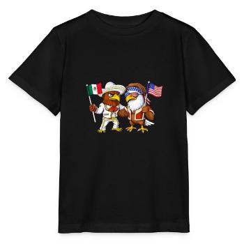 Mexican American Eagles - Stanley/Stella MINI CREATOR Kids’ T-Shirt - black - Front - Mikhail (115cm)