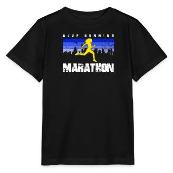 Run 26.2 mile marathon challenge - Stanley/Stella MINI CREATOR Kids’ T-Shirt - black - Front - Mikhail (115cm)