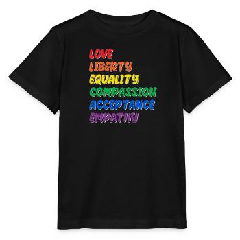Stolz LGBTQ. Aussage - Stanley/Stella Kinder T-Shirt MINI CREATOR  - Schwarz - Vorne - Mikhail (115cm)