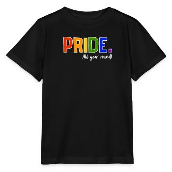 Fierté LGBT amour gagne, nous sommes queer et fiers - T-shirt bio MINI CREATOR Stanley/Stella Enfant - noir - Devant - Mikhail (115cm)