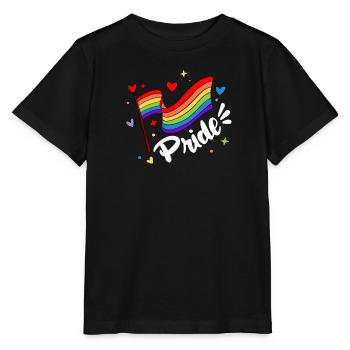 Fierté LGBT amour gagne, nous sommes queer et fiers - T-shirt bio MINI CREATOR Stanley/Stella Enfant - noir - Devant - Mikhail (115cm)