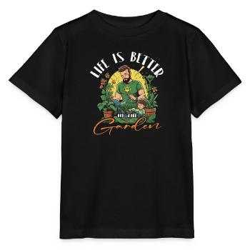 A garden lover's delight - Stanley/Stella MINI CREATOR Kids’ T-Shirt - black - Front - Mikhail (115cm)
